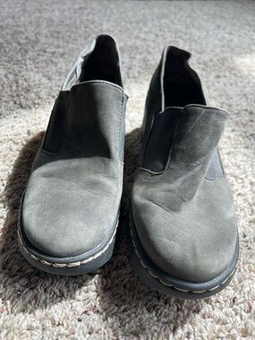 AEROSOLES Gray Suede Slip-On Loafers